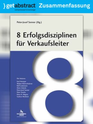 cover image of 8 Erfolgsdisziplinen für Verkaufsleiter (Zusammenfassung)